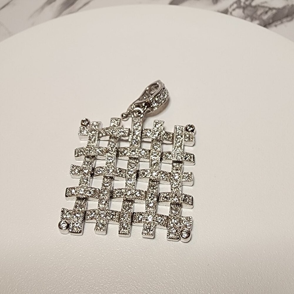 925 Silver Woven Mesh Pendant
